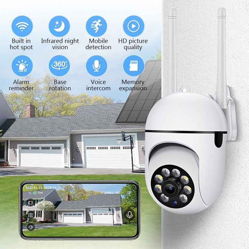 PTZ 2.4G WIFI IP Camera Audio CCTV Surveillance Camera Outdoor 4X Digital Zoom Night Vision Wireless Camera Waterproof Security
