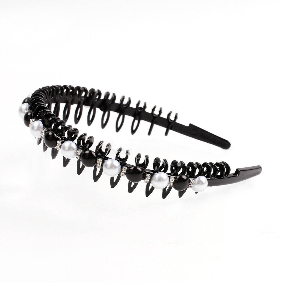 Fashion Pearl Non-Slip Rhinestone Hairbands Elastic Flower Women Hair Hoop Bands Headband Bezel Girls Hair Accessories Headdress